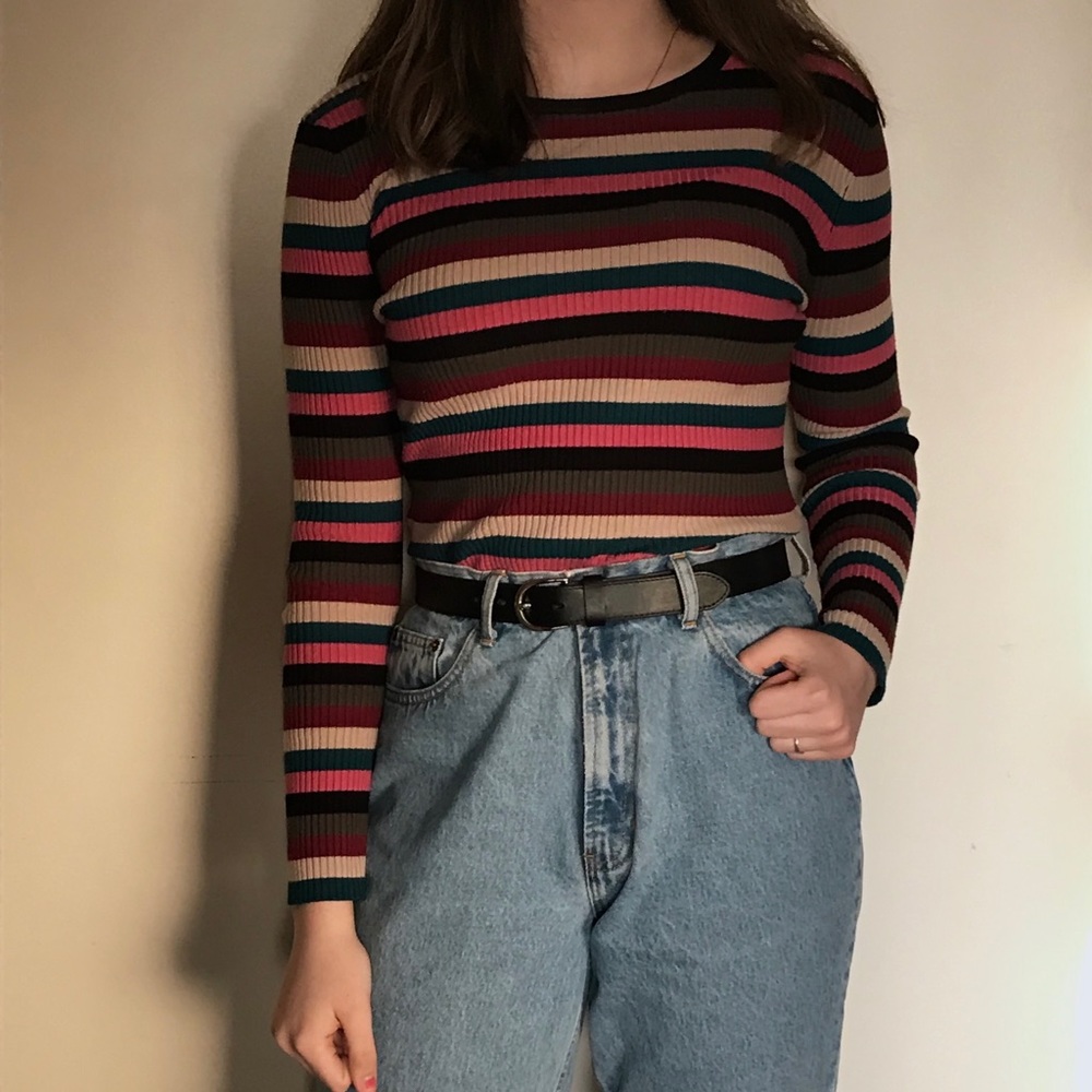 Stripped long sleeve shirt